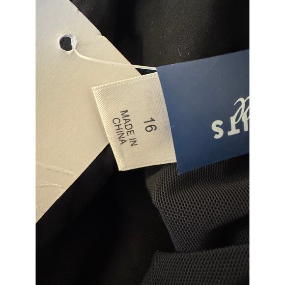 Swimsuits for All Size 16 Black Lace Ovelay Adjustable Straps Empire Waist NWT - Picture 3 of 9